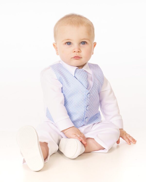 4 Piece Christening Suit in Blue new