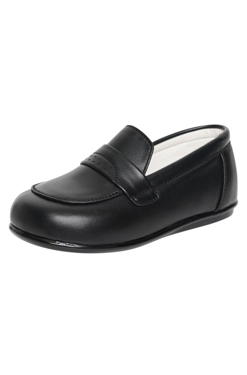Early Steps Matte Black Loafer Shoes 1